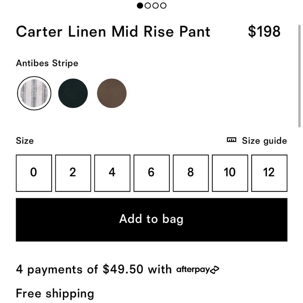 Reformation Striped Carter Linen Pants - White and Blue - Picture 8 of 9